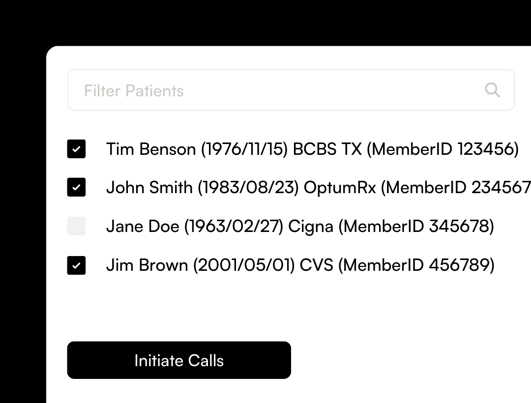 Pharmacy call automation. Trigger pharmacy patient notification systems for pickups and delays